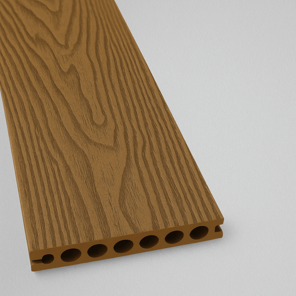 PROD002 3D Embossed Premium Composite Decking 5.4m Burley Wood