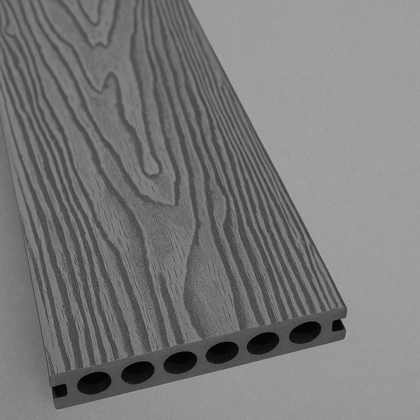 PROD004 3D Embossed Premium Composite Decking 5.4 m Light Grey