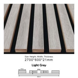 PROA-002 (Light Grey) Acoustic Panels (600x21x2700)