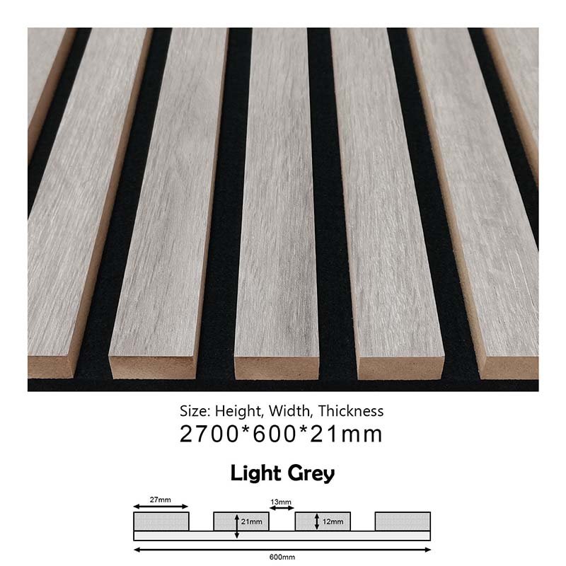 PROA-002 (Light Grey) Acoustic Panels (600x21x2700)