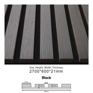 PROA-005 (Black) Acoustic Panels - 600x21x2700