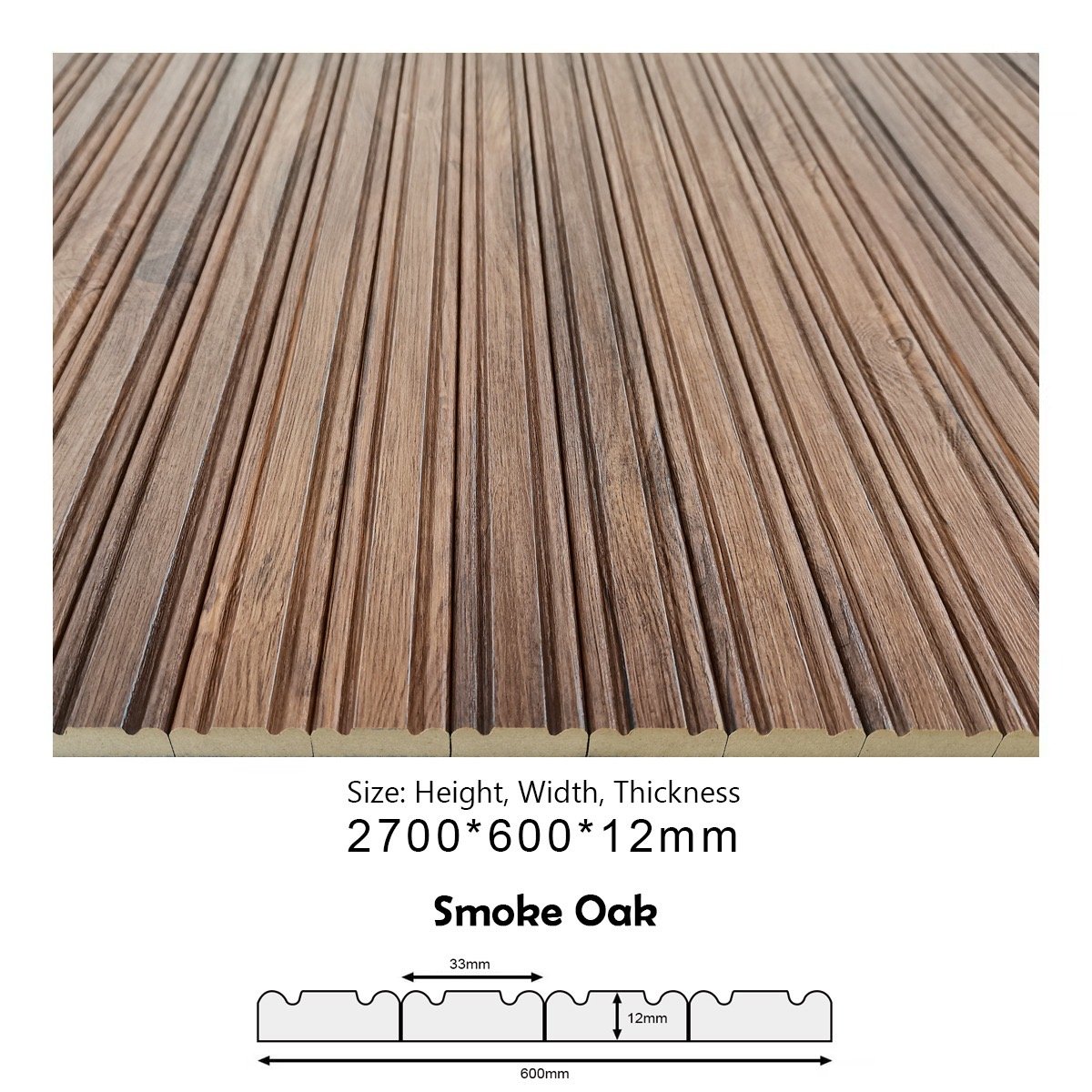PROT066 MDF Cladding (Smoke Oak) 600 x 12x 2700 - Image 7