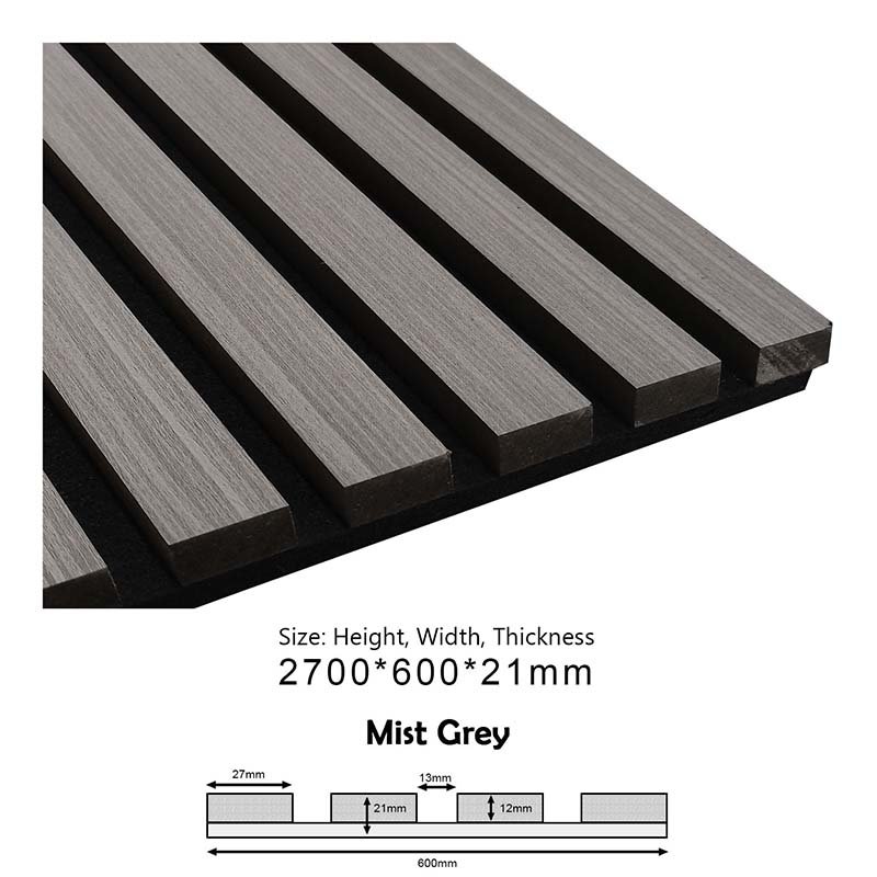 PROA-014 (Mist Grey) Acoustic Panels – 600x21x2700 - Image 2