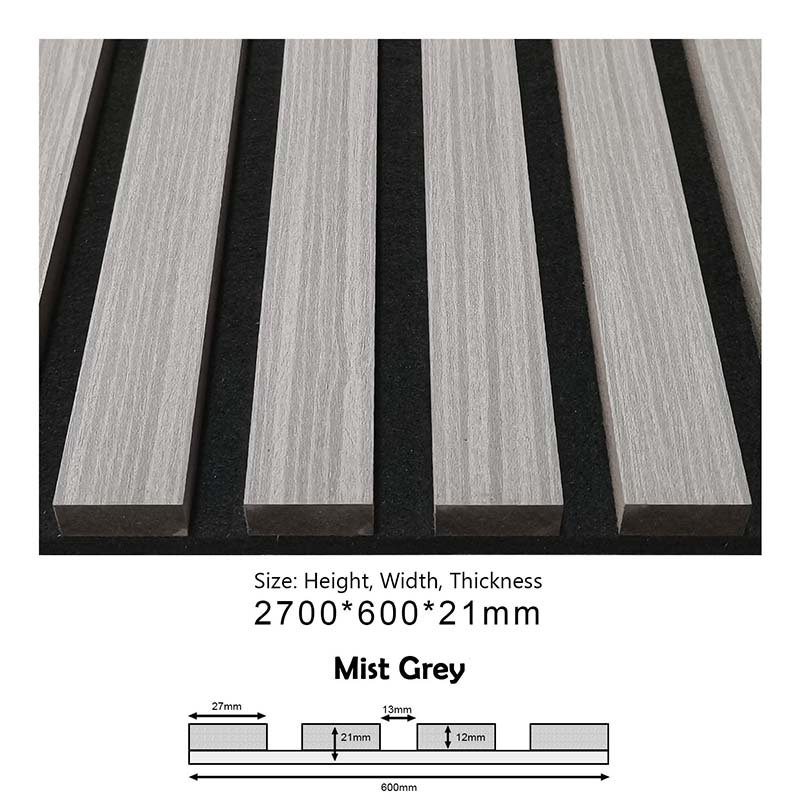 PROA-014 (Mist Grey) Acoustic Panels – 600x21x2700