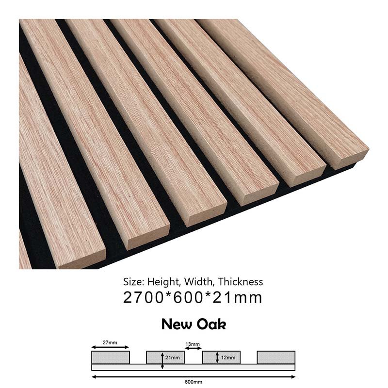 PROA-016 (New Oak) Acoustic Panels – 600x21x2700 - Image 2