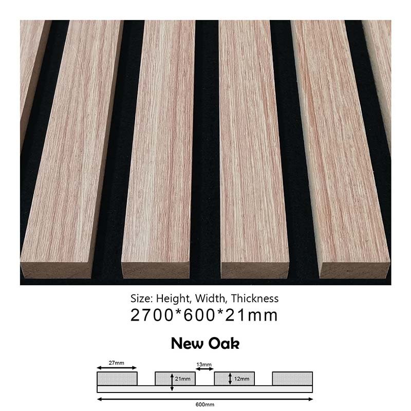 PROA-016 (New Oak) Acoustic Panels – 600x21x2700